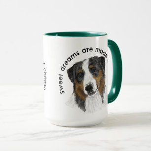 Mug Aquarelle de berger australien personnalisée
