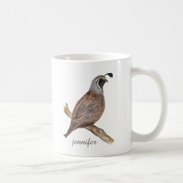Mug Aquarelle de caille (Droite)