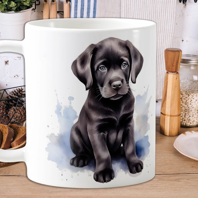 Mug Aquarelle de chiot mignonne Labrador Retriever Chi (Créateur téléchargé)