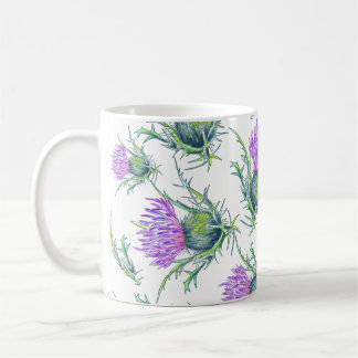 Mug Aquarelle de fleur de chardon écossaise