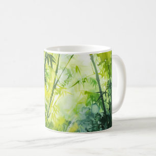 Mug Aquarelle de la forêt de Bambou