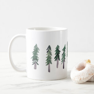 Mug Aquarelle de la forêt de pins