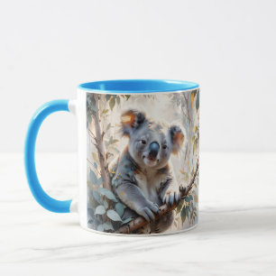 Mug Aquarelle de l'arbre de Koala mignonne Imaginaire