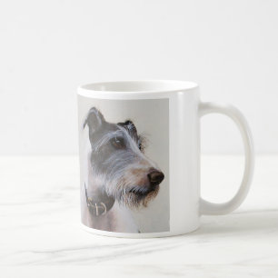 Mug Aquarelle de Lurcher avec le texte "du meilleur