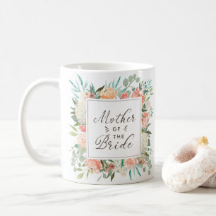 Mug Aquarelle de printemps Blush Floral Mère de la mar