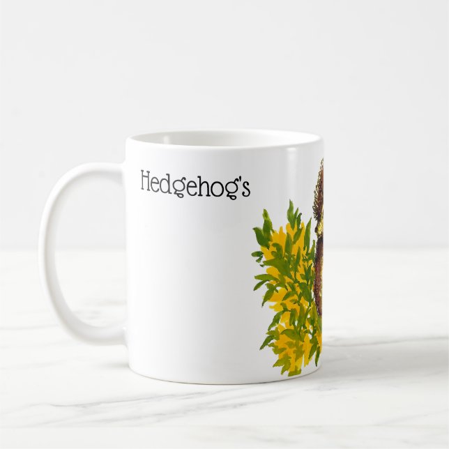 Mug Aquarelle de règle de Hérisson fantaisie (Gauche)