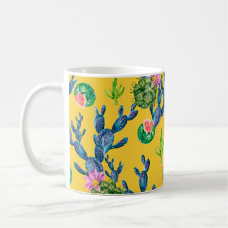 Mug Aquarelle dessinée à la main avec cactus et