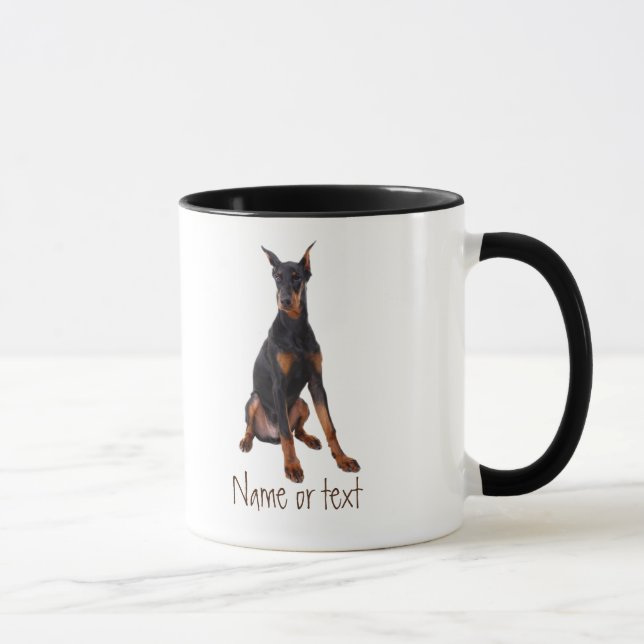 Mug Aquarelle Doberman Pinsman chien animal de compagn (Droite)