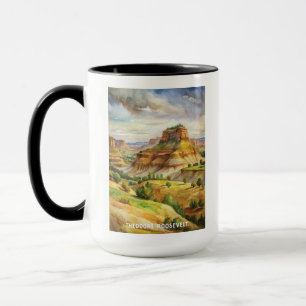 Mug Aquarelle du parc national Theodore Roosevelt