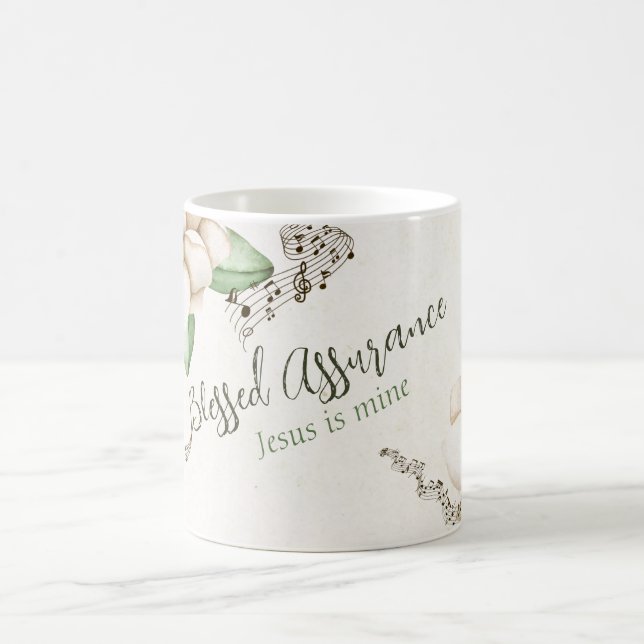 Mug Aquarelle élégante Magnolia 'Blessé Assurance' (Centre)