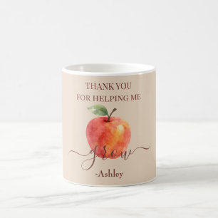 Mug Aquarelle Enseignant Apple - Cadeau Merci