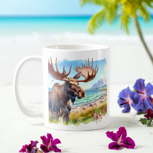 Mug Aquarelle estivale Oie sur la plage