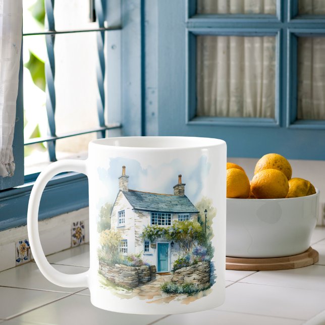 Mug Aquarelle été Anglais Pays Cottage (Créateur téléchargé)