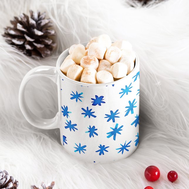 Mug Aquarelle étoilée - bleu (Créateur téléchargé)