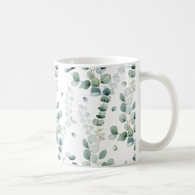 Mug Aquarelle eucalyptus feuilles (Droite)
