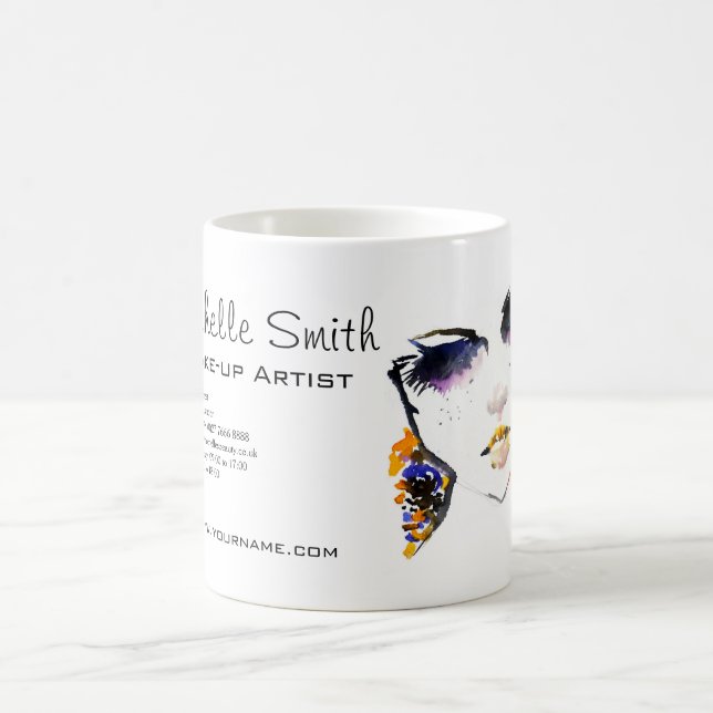 Mug Aquarelle face longues cils maquillage marque arti (Centre)