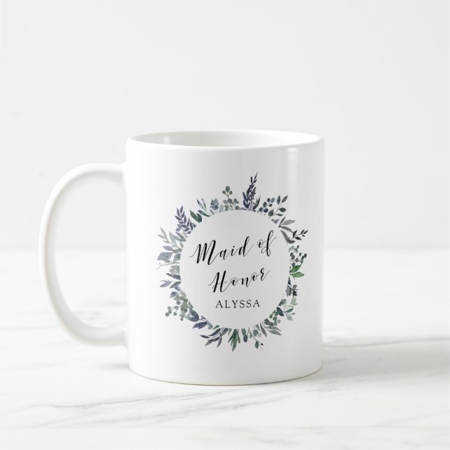 Mug Aquarelle feuillue | Maid of Honor (Gauche)