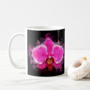 Mug Aquarelle fleur d'orchidée - rose bb 02