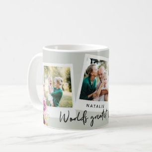 Mug Aquarelle fleurie multimondes photo mère la plus g