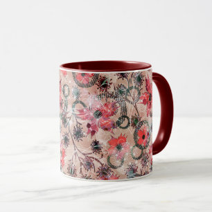 Mug Aquarelle, fleurs.