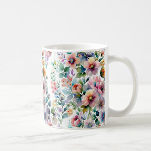 Mug Aquarelle Floral Motif sans joint