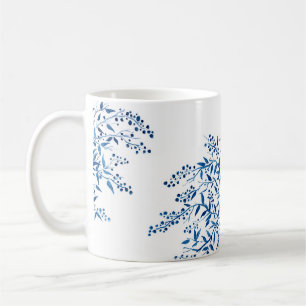 Mug Aquarelle florale bleue