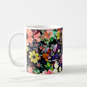 Mug Aquarelle florale motif sans couture. Différents 
