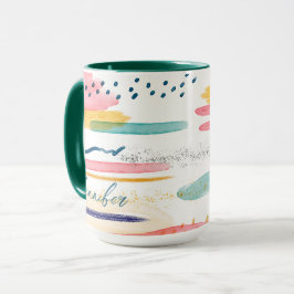 Mug Aquarelle Géométrique abstraite personnalisée