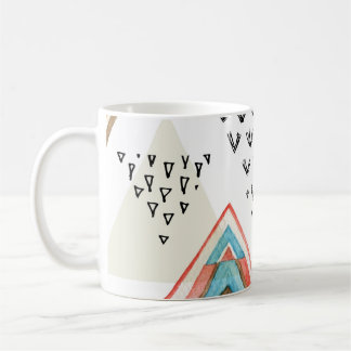 Mug Aquarelle Géométrique Sans joint : Style Tribal.