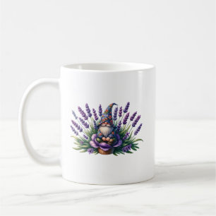Mug Aquarelle Gnome & Fleurs pourpres