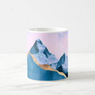 Mug Aquarelle Golden Celestial Peaks