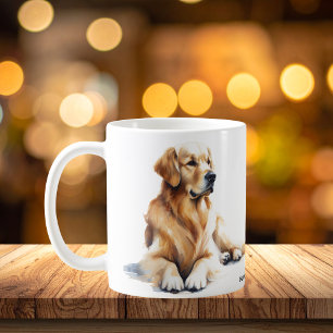 Mug Aquarelle Golden Retriever Ai moderne