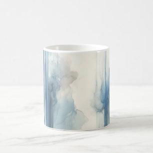 Mug Aquarelle Grandes Art - Fluide Bleu Ombre