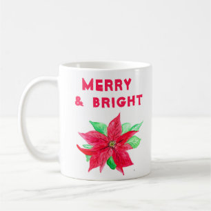 Mug Aquarelle Holly Merry et Bright