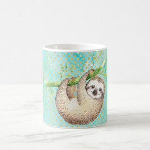 Mug Aquarelle Joyeuse Sloth