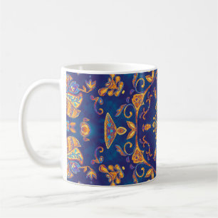 Mug Aquarelle Kaleidoscope Mandala Oriental Design.