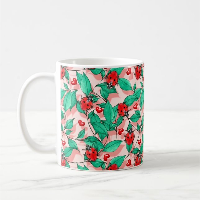 Mug Aquarelle Ladybug Musique (Gauche)