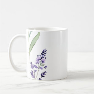 Mug Aquarelle Lavande Et Eucalyptus