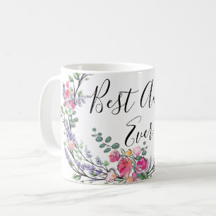 Mug Aquarelle lavande eucalyptus rose Rose