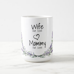 Mug Aquarelle lavande personnalisation Femme maman