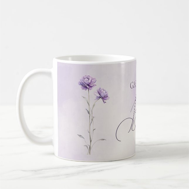 Mug Aquarelle Lavender Meadow Fleur sauvage Best Mom (Gauche)
