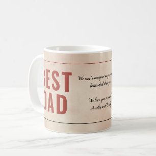 Mug Aquarelle Meilleur Papa Message Fête des Pères Pho