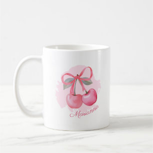 Mug Aquarelle mignonne cerises et vaches.