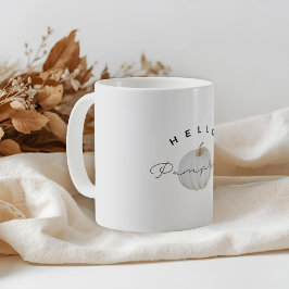 Mug Aquarelle moderne Bonjour Citrouille