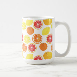 Mug Aquarelle Motif de fruits d'agrumes