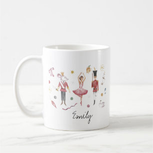 Mug Aquarelle Noël Nutcracker Nom personnalisé