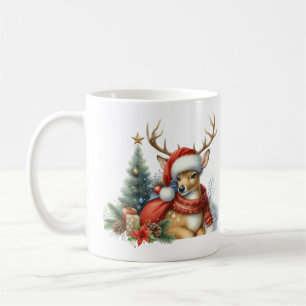 Mug Aquarelle Noël rennes