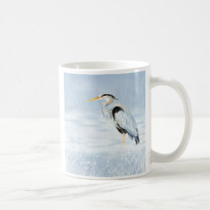 Mug Aquarelle Oiseau de grand héron bleu