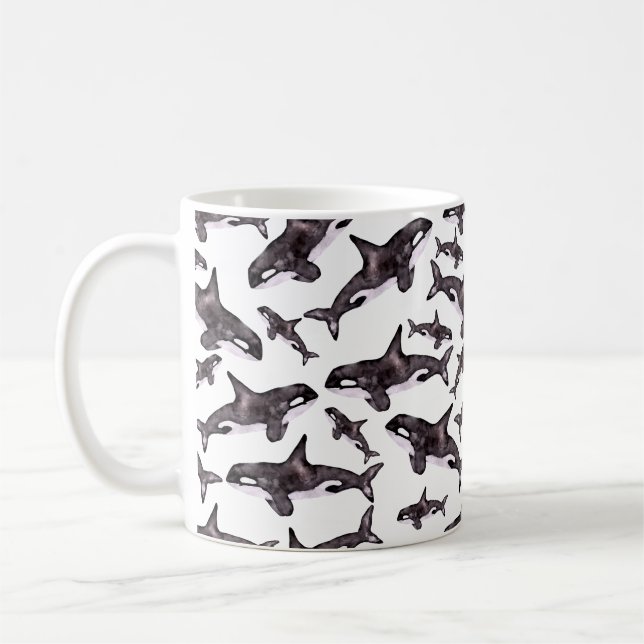 Mug Aquarelle Orca (Gauche)