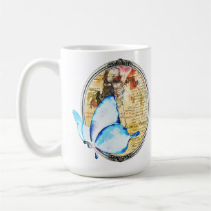 Mug Aquarelle Papillon Et Cadre